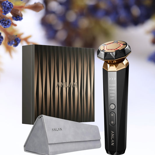 ANLAN 9-in-1 RF Facial Device with 18K Gold Head