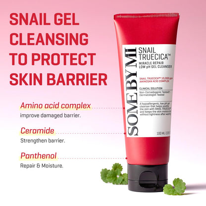 Snail Truecica Miracle Repair Low ph Gel Cleanser [100ml]