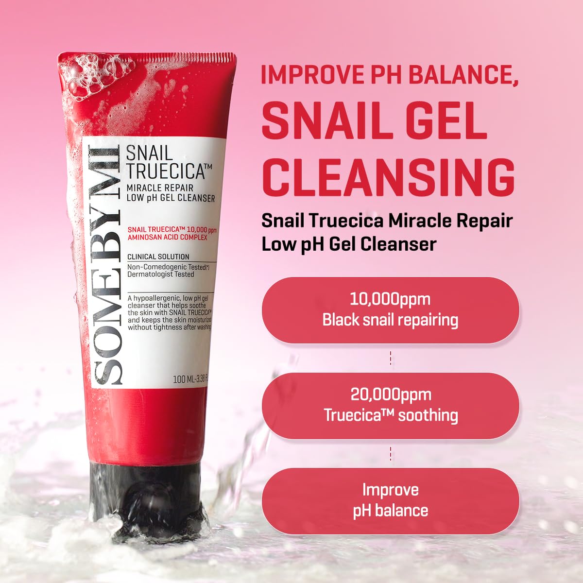 Snail Truecica Miracle Repair Low ph Gel Cleanser [100ml]