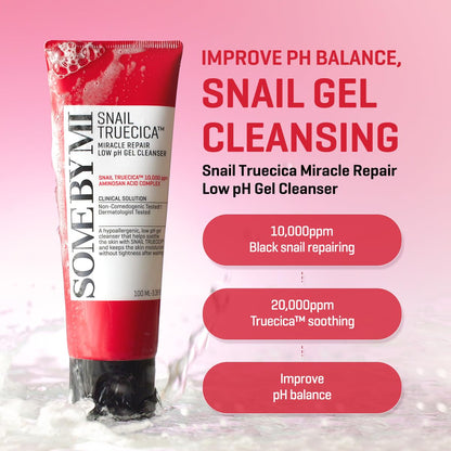 Snail Truecica Miracle Repair Low ph Gel Cleanser [100ml]