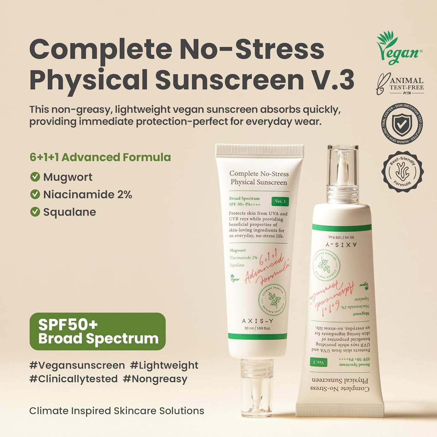 Complete No-Stress Physical Sunscreen [50ml]