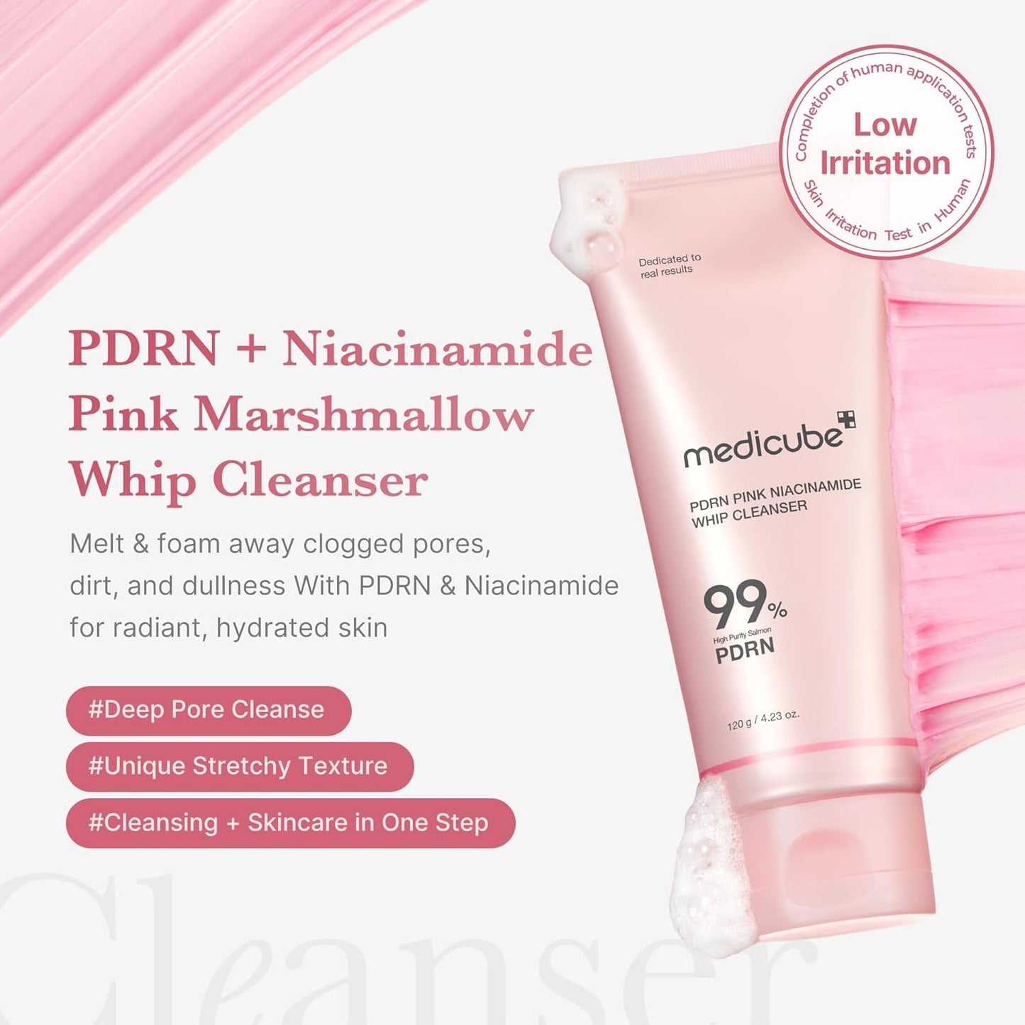 PDRN Pink Niacinamide Whip Cleanser 120g