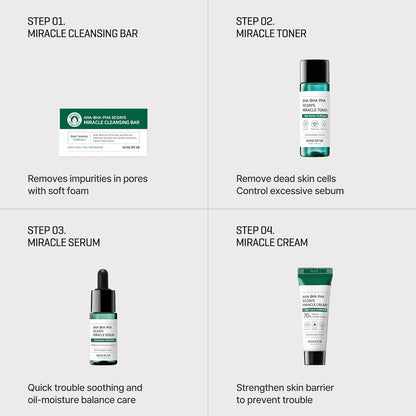 AHA, BHA, PHA 30 Days Miracle Starter Set [4 pcs]