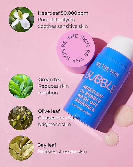 HEARTLEAF O2 BUBBLE WASH OFF MASKPACK 50g