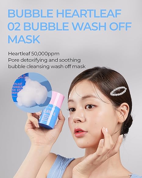 HEARTLEAF O2 BUBBLE WASH OFF MASKPACK 50g