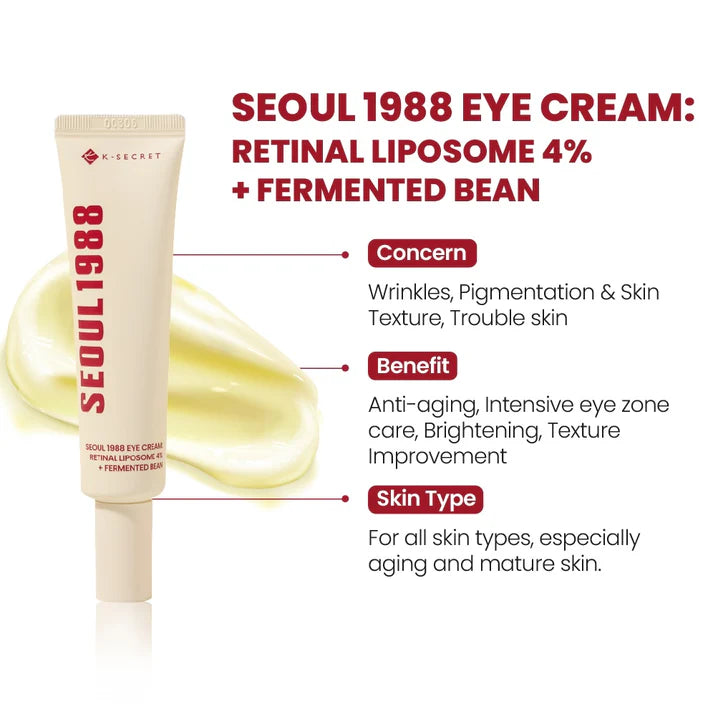 SEOUL 1988 Eye Cream : Retinal Liposome 4% + Fermented Bean [30ml]