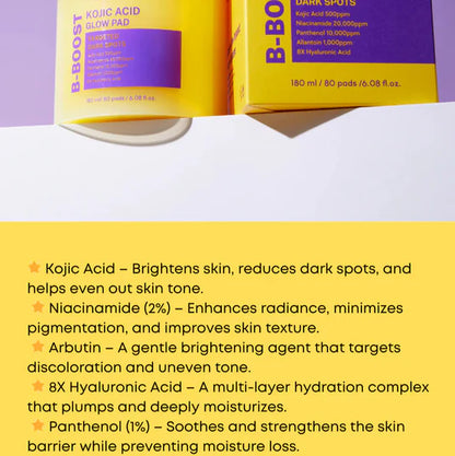 B-Boost Kojic Acid Glow Pad [80 pads]