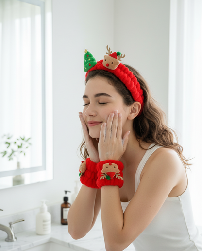 Christmas Theme Headband & Wristband